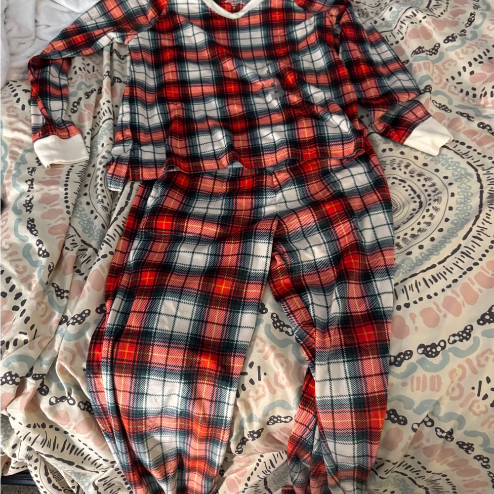 Plaid Pajamas - Red and White